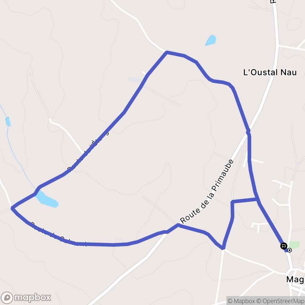 Calmont : carte du parcours de randonnée - France