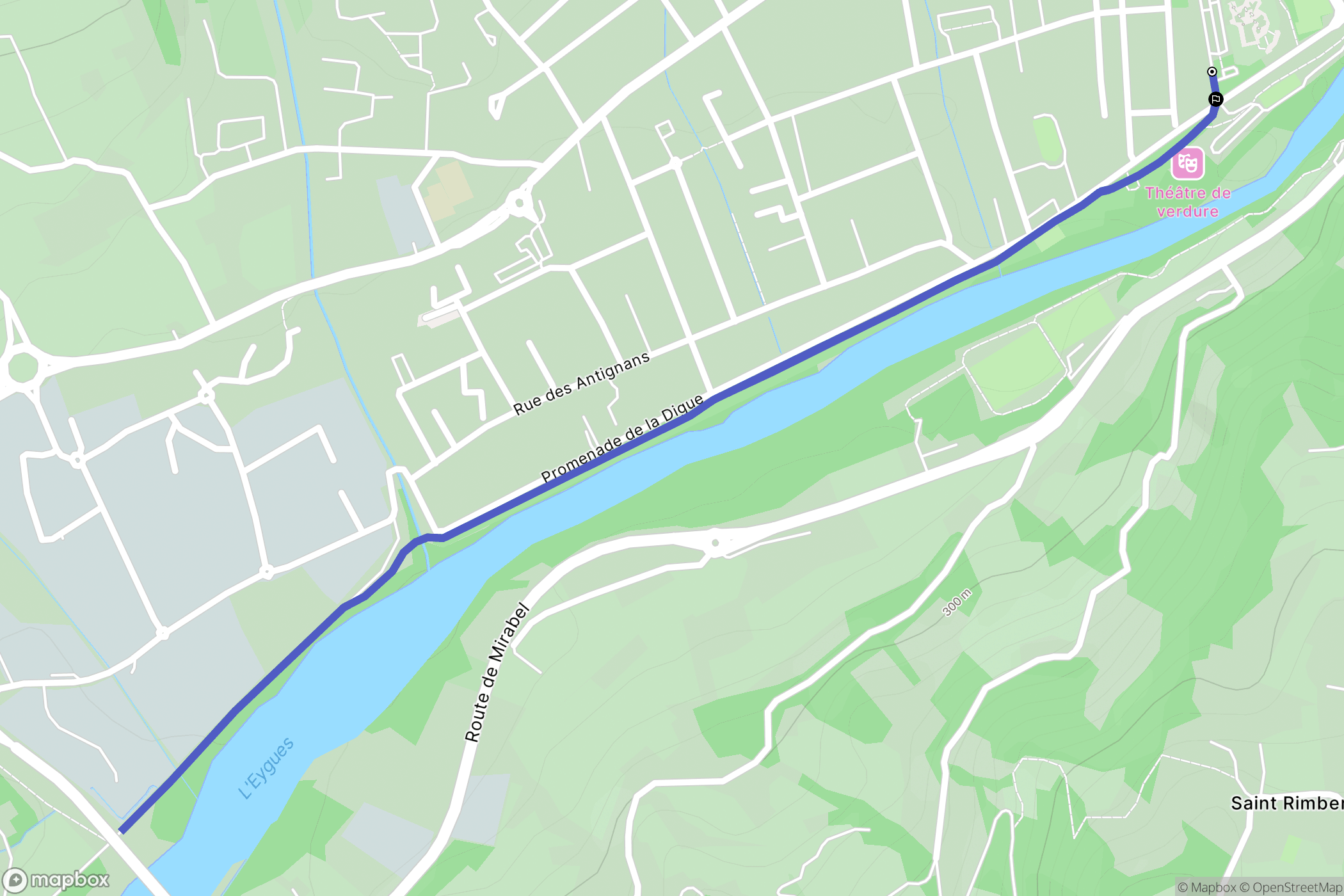 Nyons : carte du parcours de randonnée - France