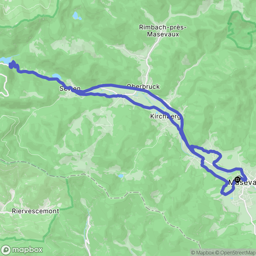 Masevaux-Niederbruck : carte du parcours de randonnée - France