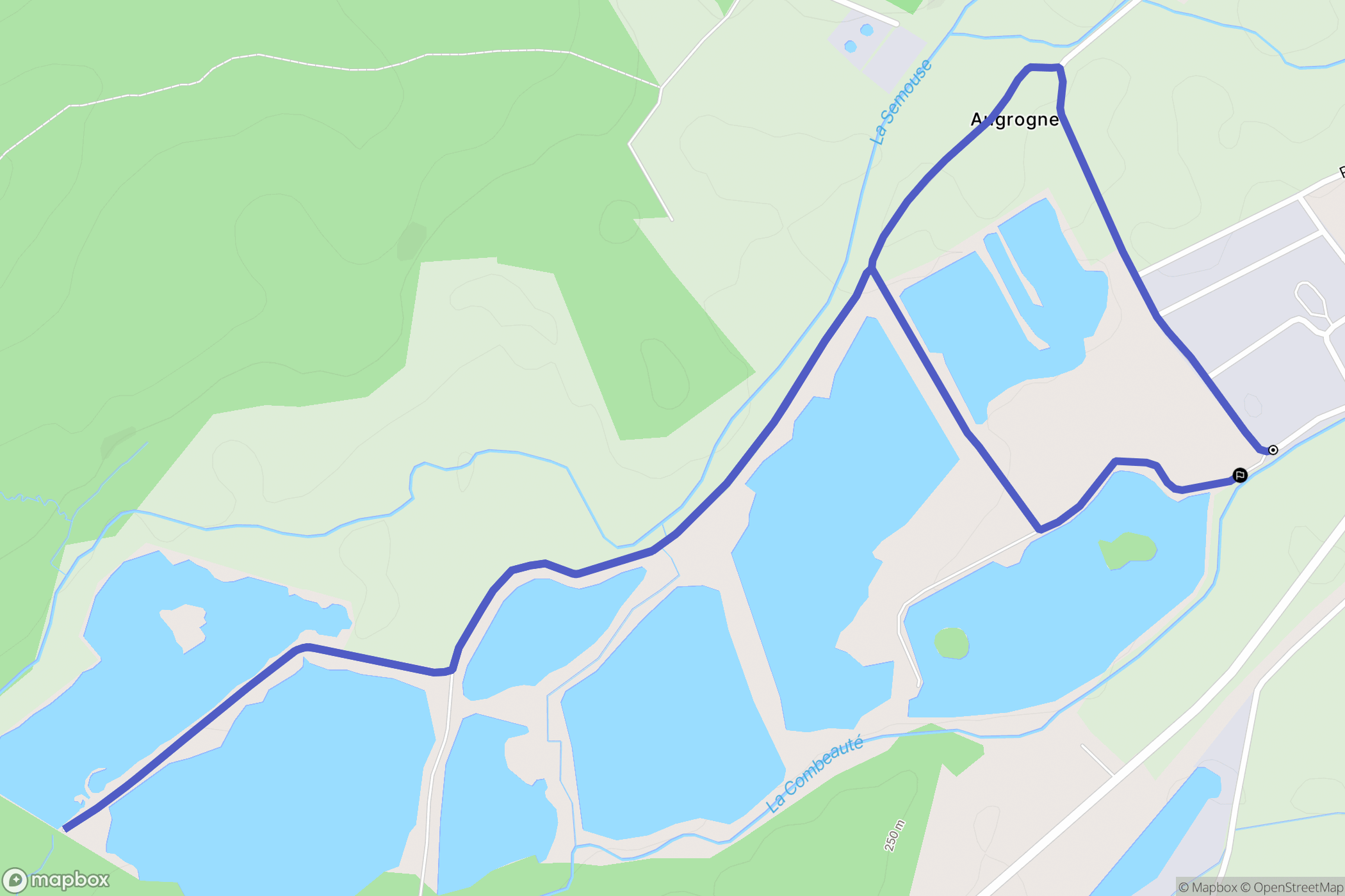 Saint-Loup-sur-Semouse : carte du parcours de randonnée - France