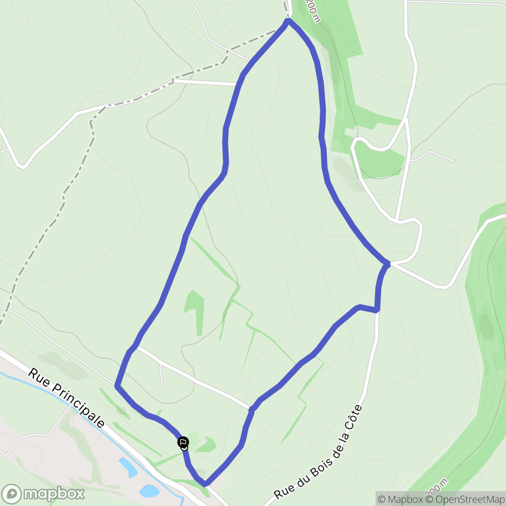 Canny-sur-Thérain : carte du parcours de randonnée - France