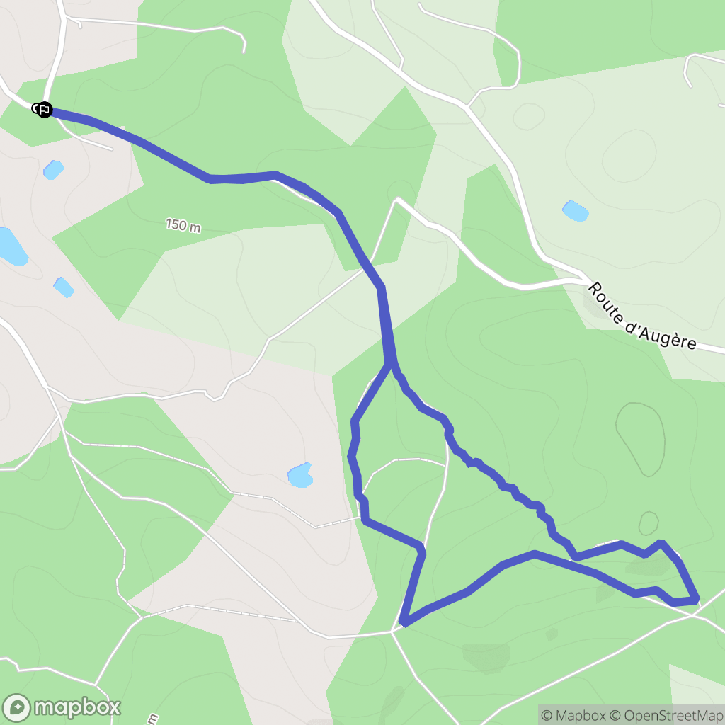 Cuzorn : carte du parcours de randonnée - France