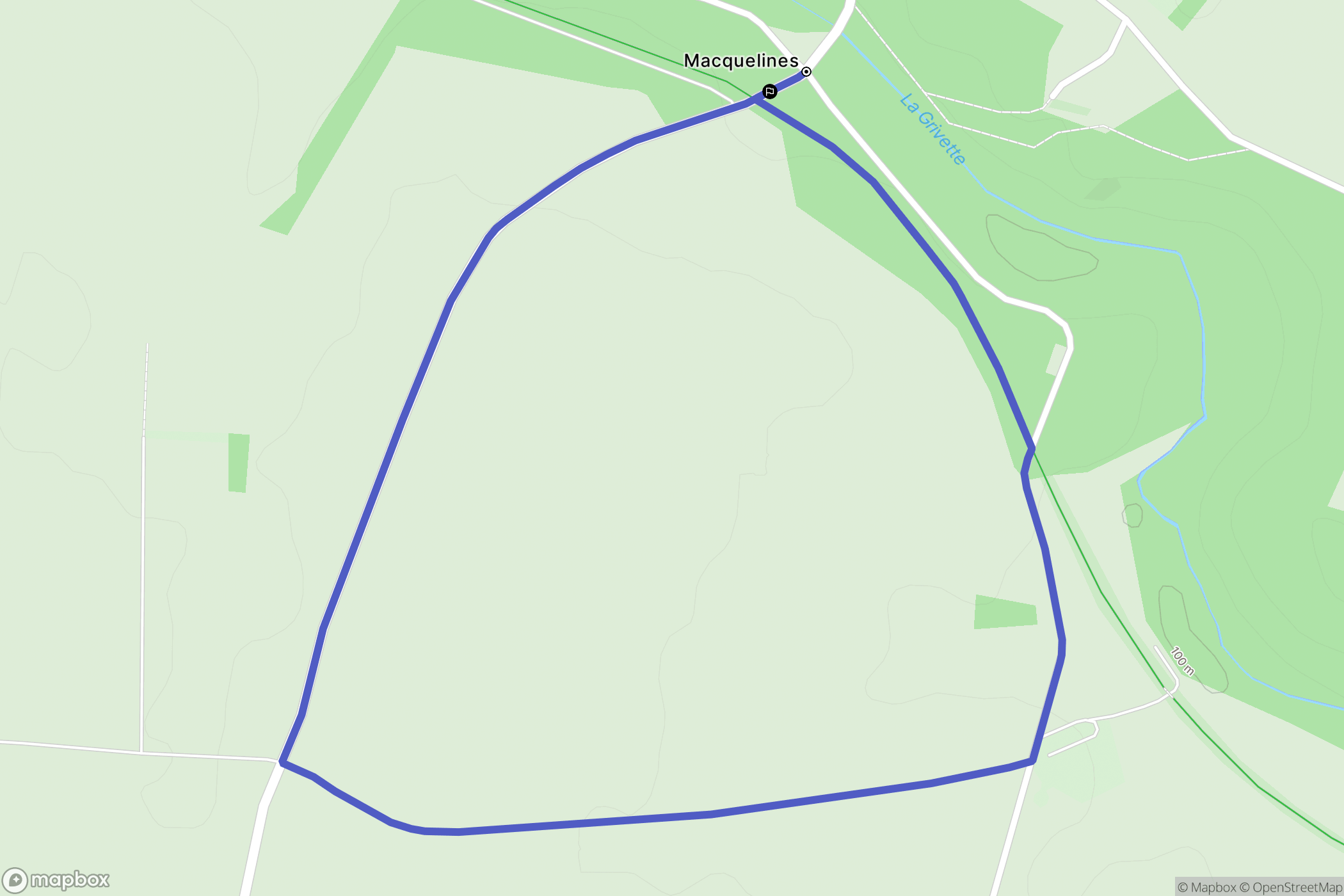 Betz : carte du parcours de randonnée - France