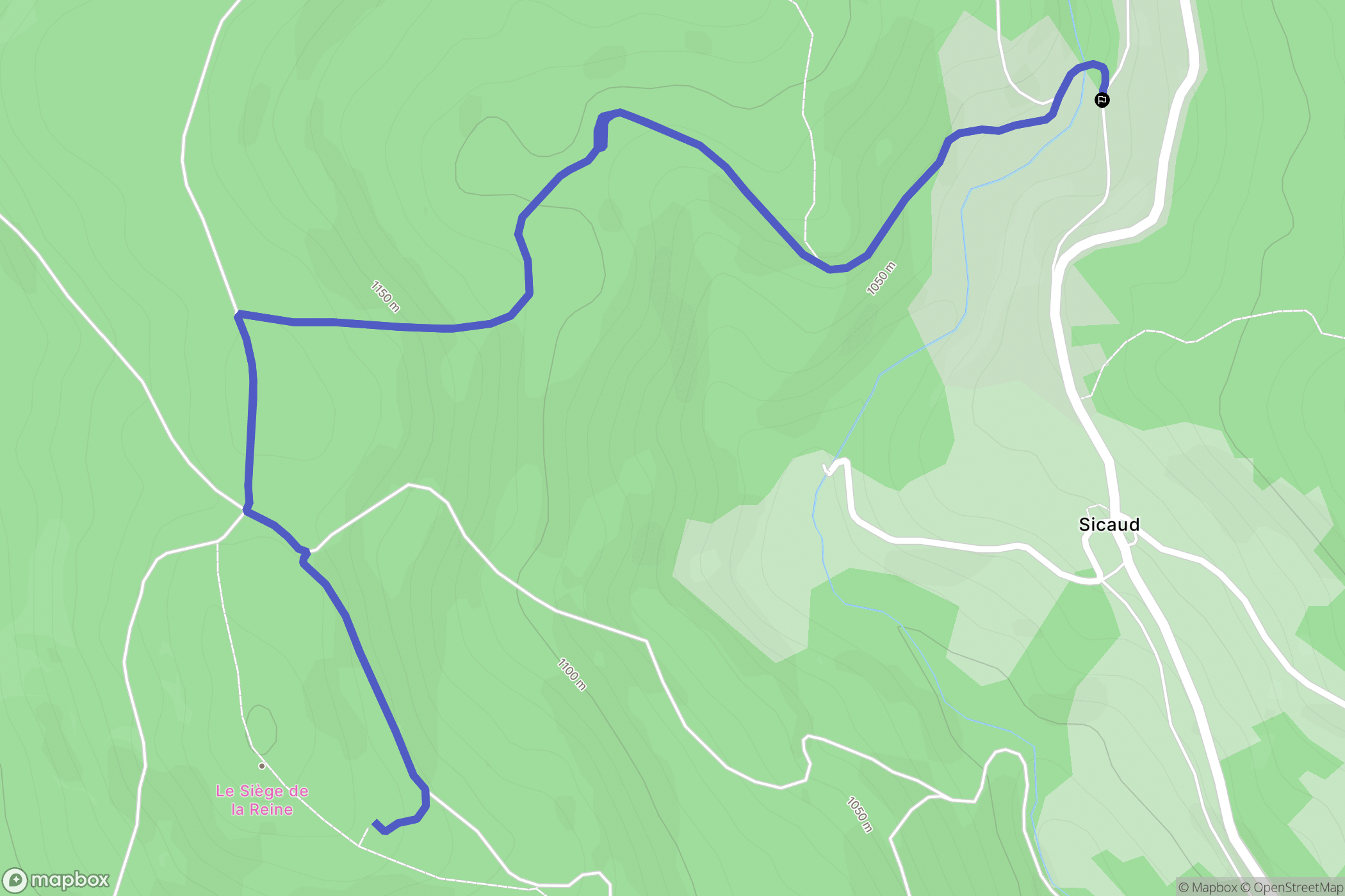 Églisolles : carte du parcours de randonnée - France