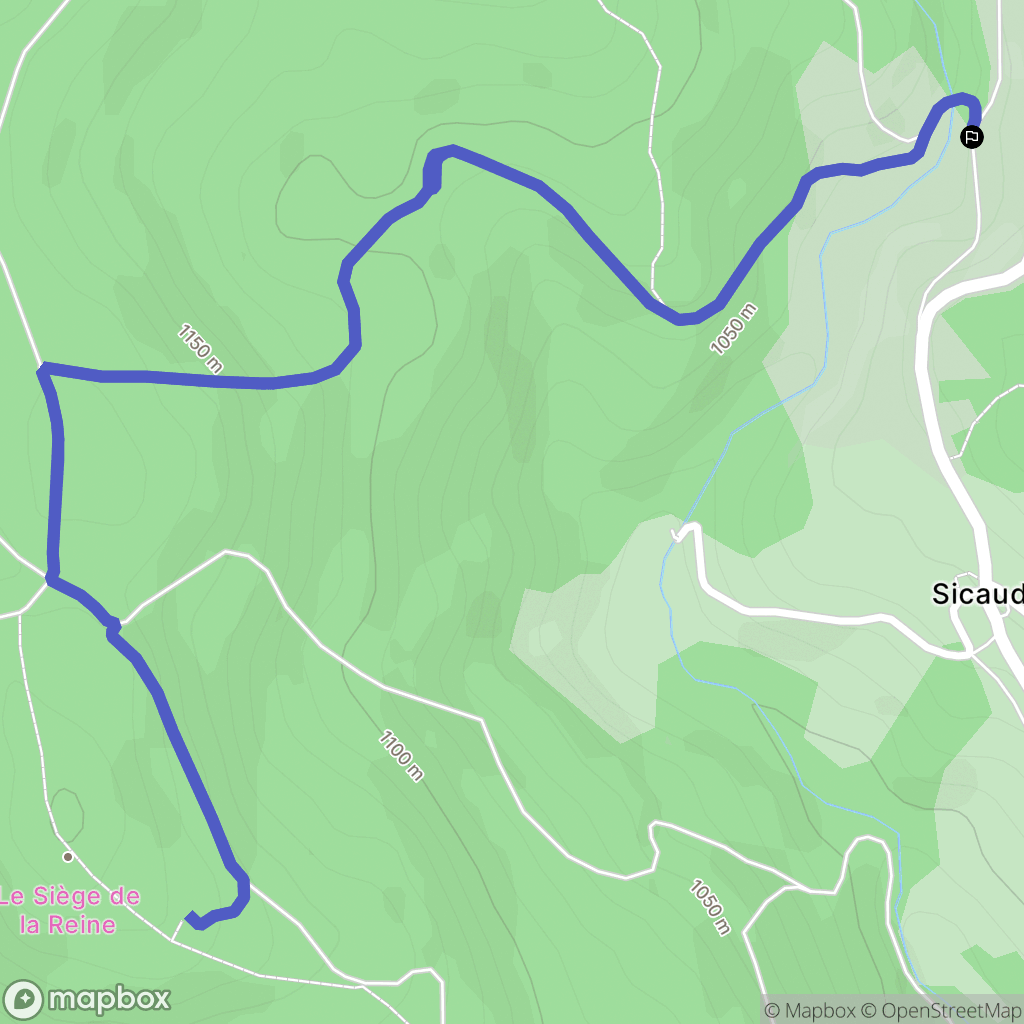 Églisolles : carte du parcours de randonnée - France