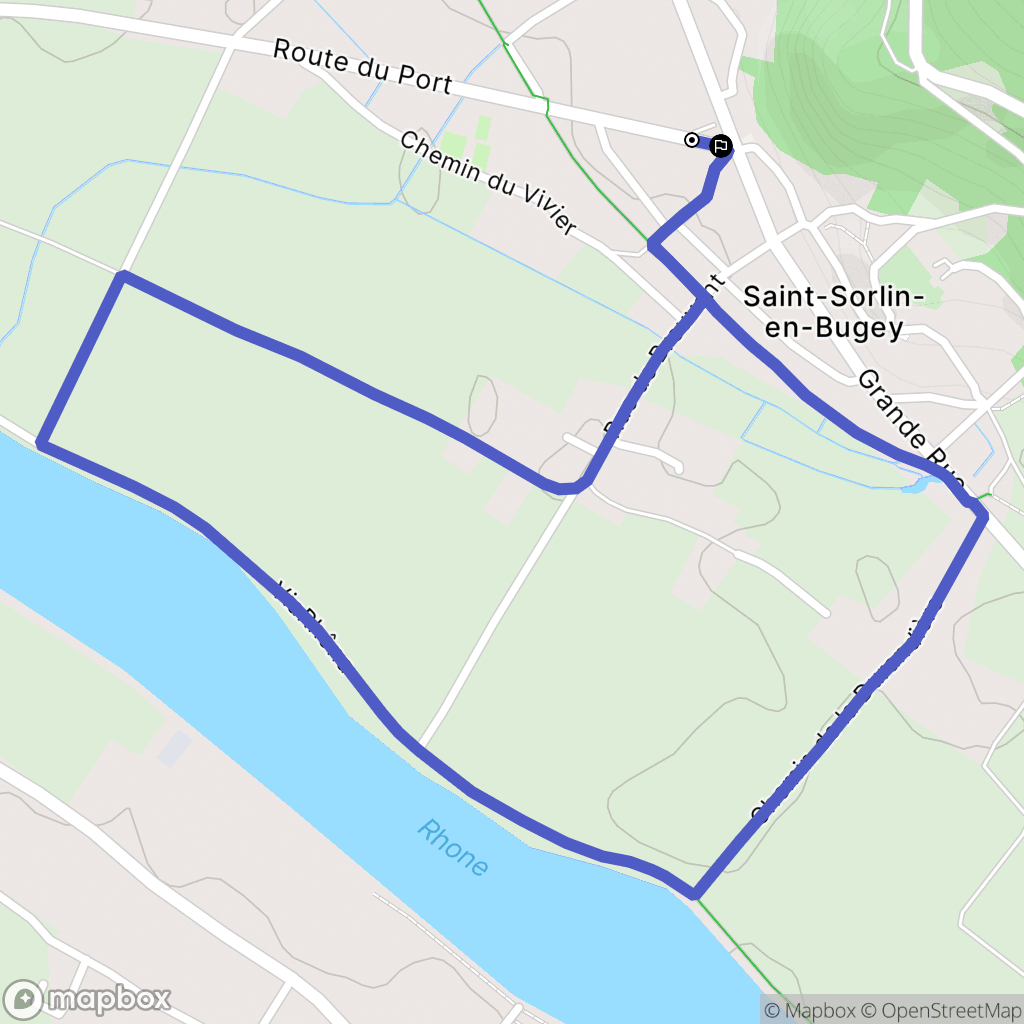 Saint-Sorlin-en-Bugey : carte du parcours de randonnée - France