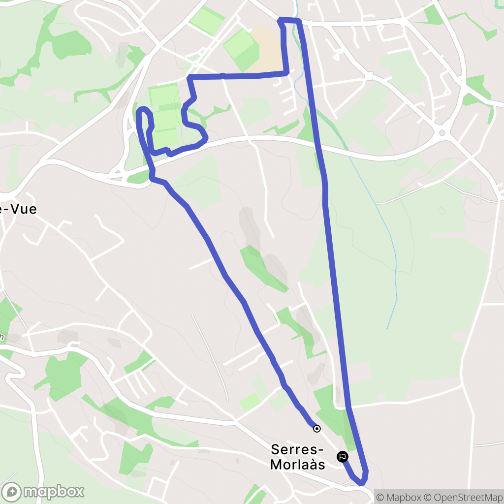 Serres-Morlaàs : carte du parcours de randonnée - France