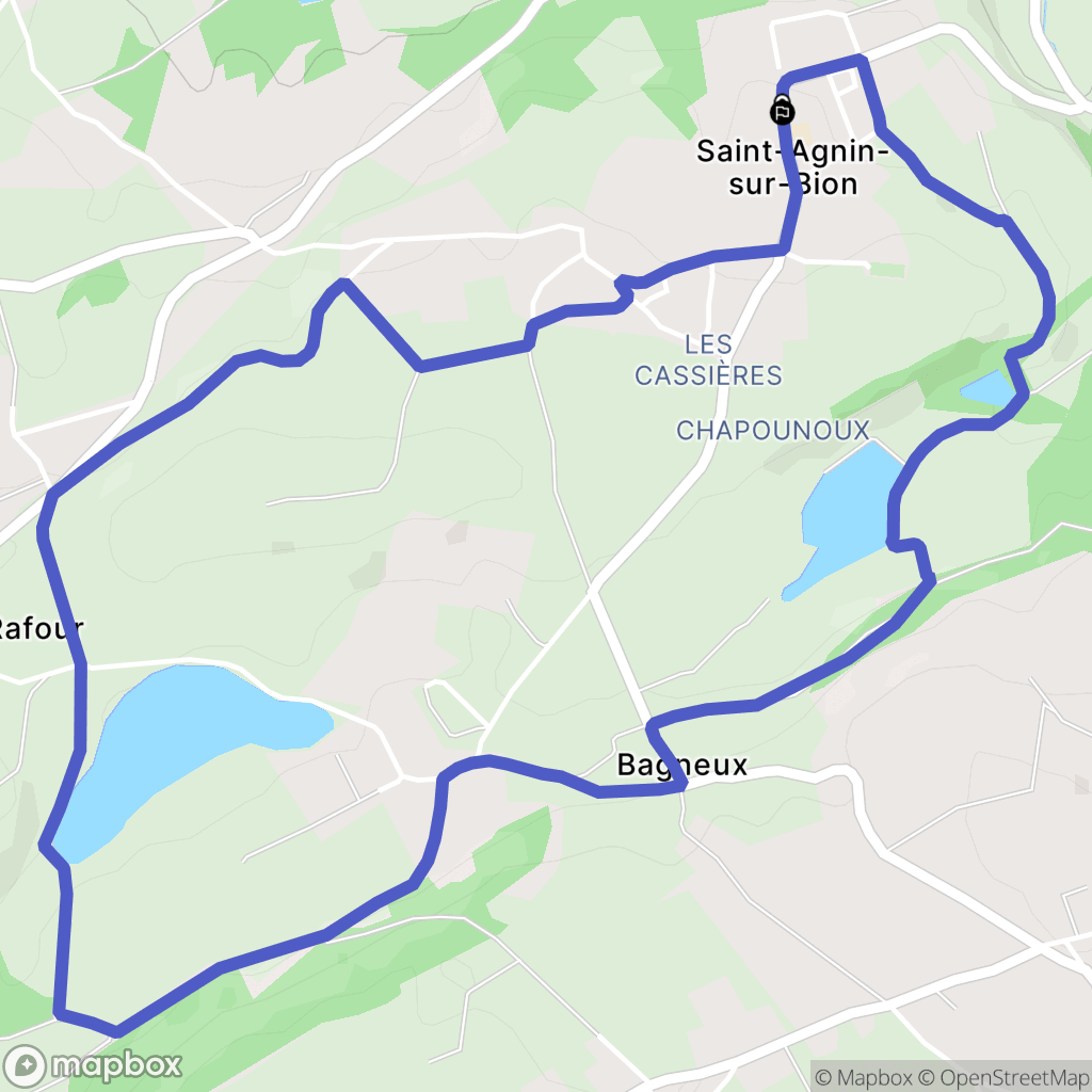 Saint-Agnin-sur-Bion : carte du parcours de randonnée - France