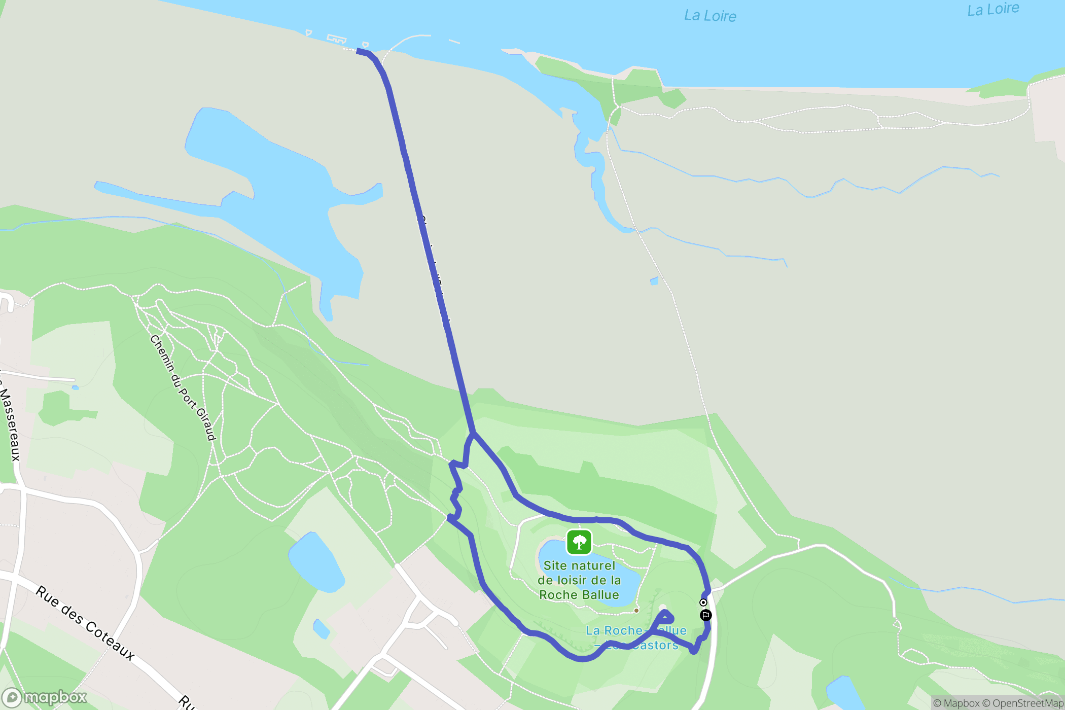 Bouguenais : carte du parcours de randonnée - France