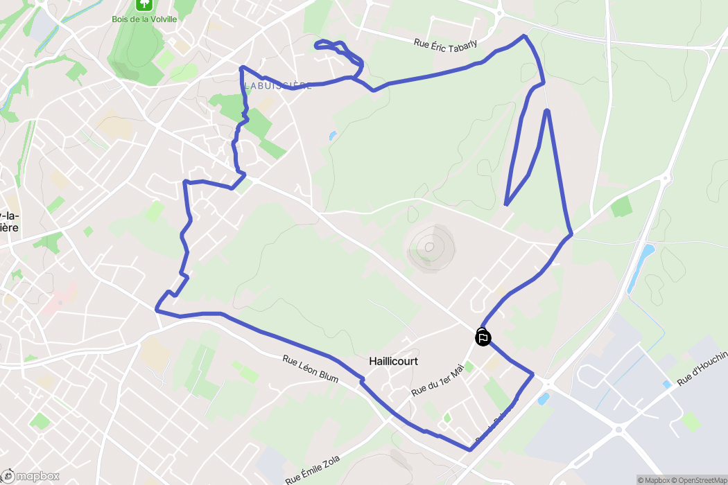 Haillicourt : carte du parcours de randonnée - France