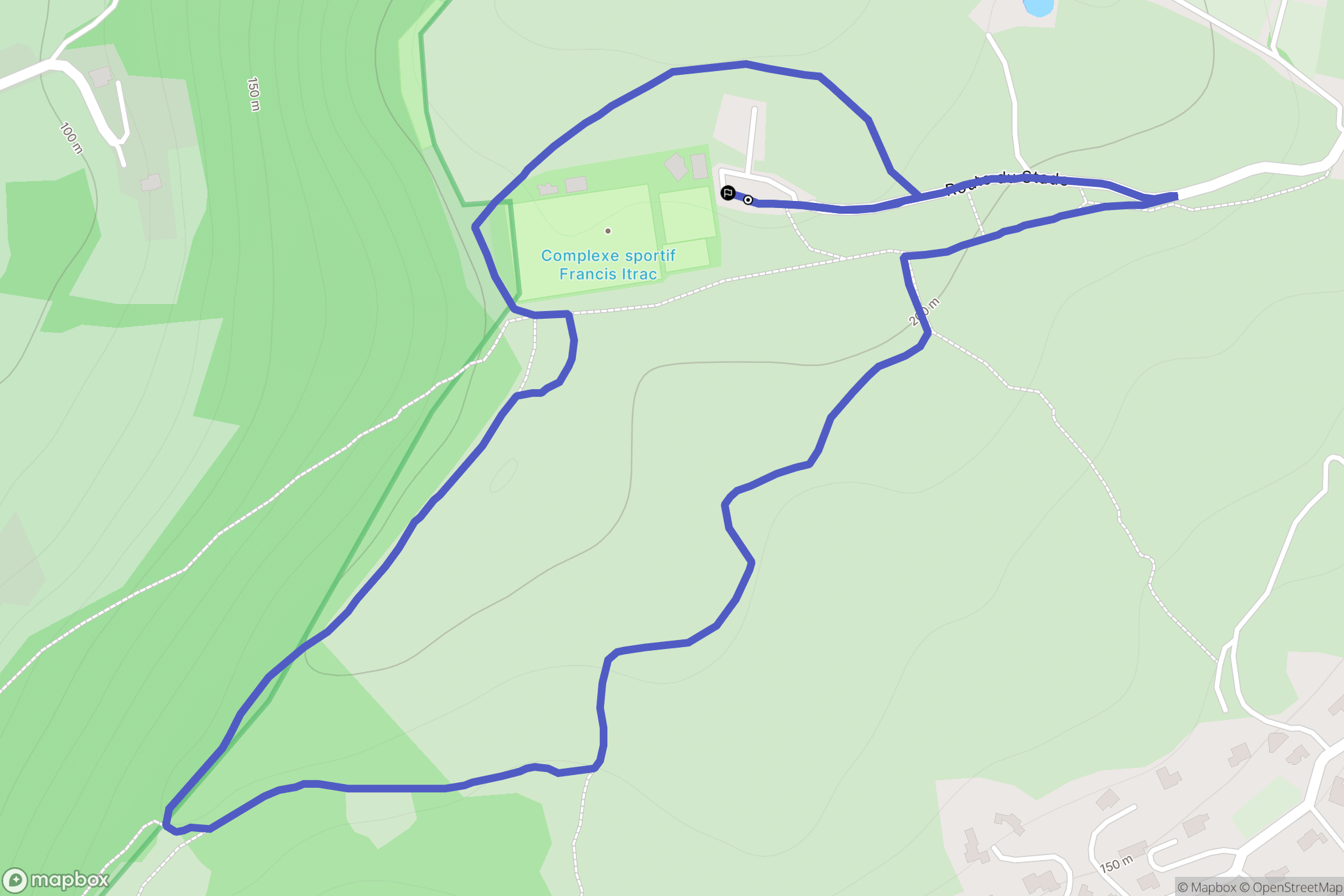 La Cadière-d'Azur : carte du parcours de randonnée - France