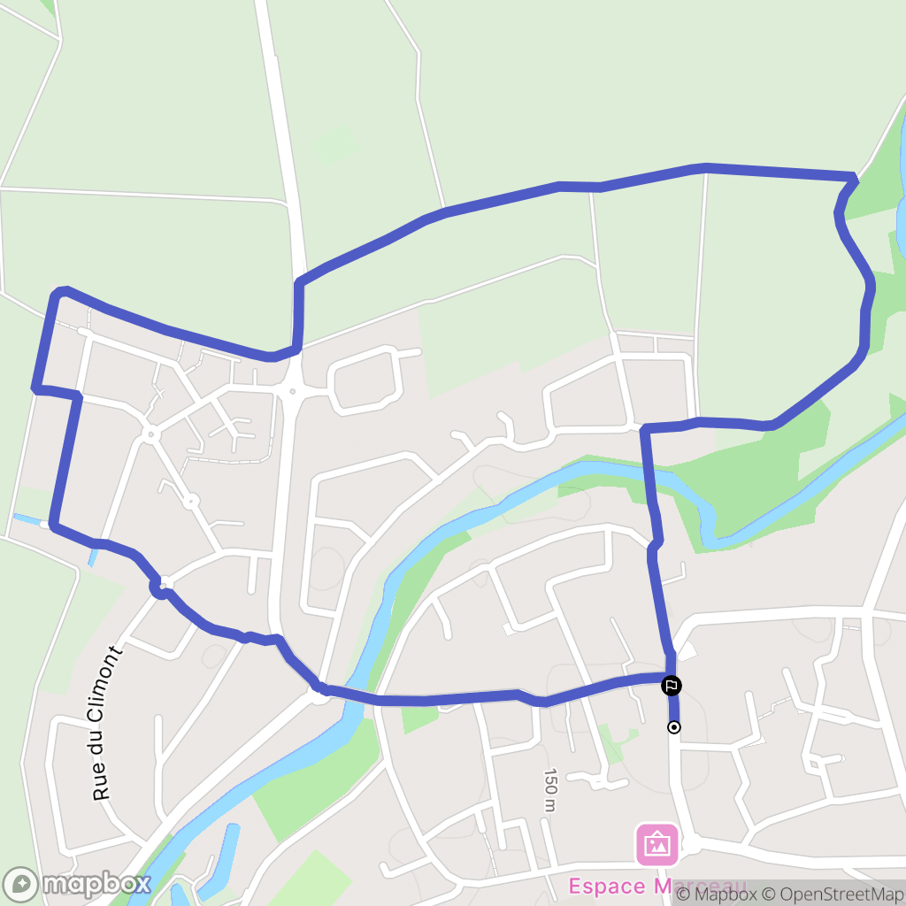 Holtzheim : carte du parcours de randonnée - France