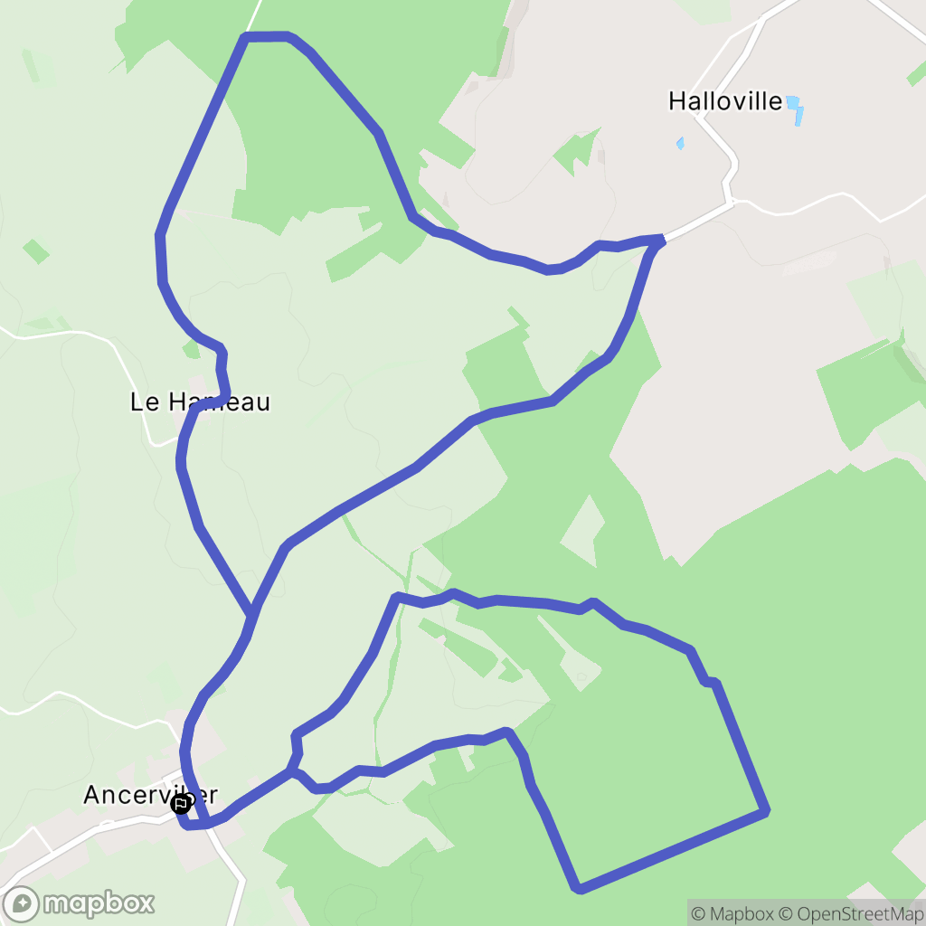Ancerviller : carte du parcours de randonnée - France