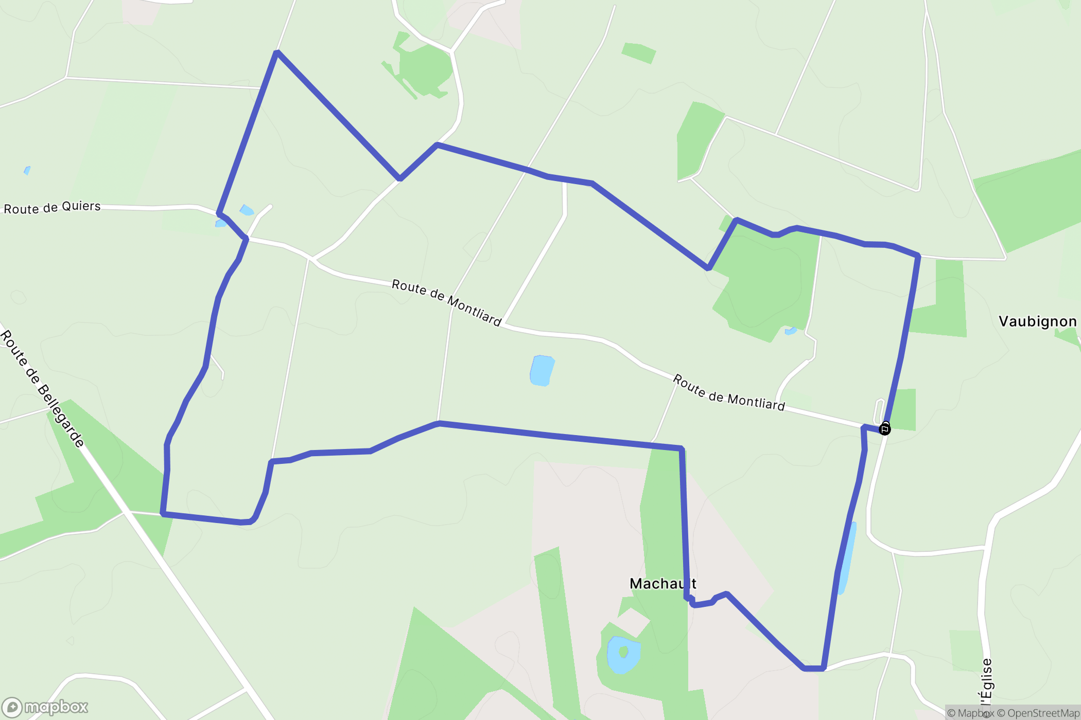 Quiers-sur-Bézonde : carte du parcours de randonnée - France
