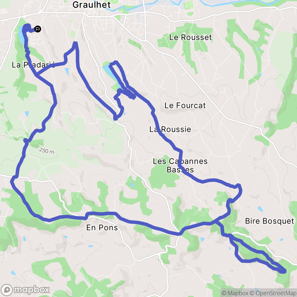 Graulhet : carte du parcours de randonnée - France