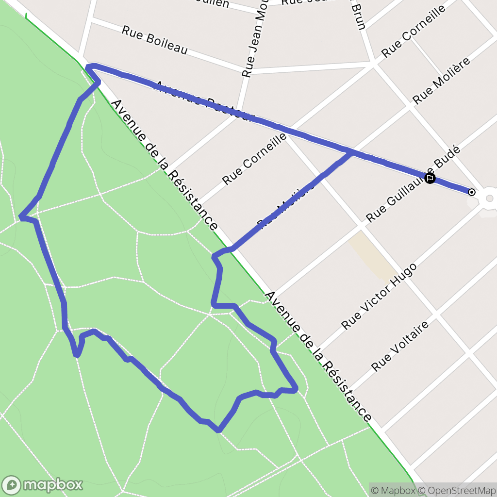 Yerres : carte du parcours de randonnée - France