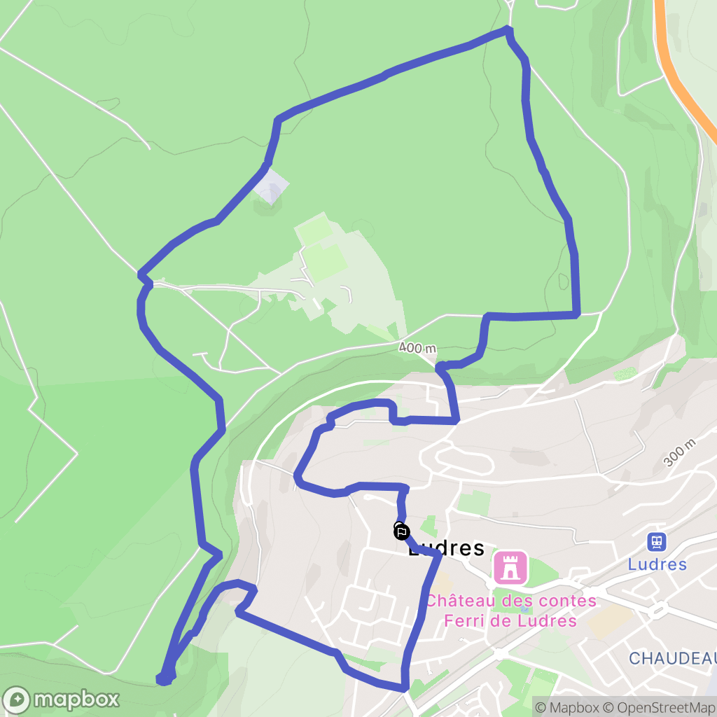 Ludres : carte du parcours de randonnée - France