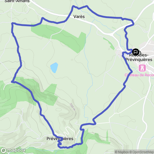 Sévérac-d'Aveyron : carte du parcours de randonnée - France