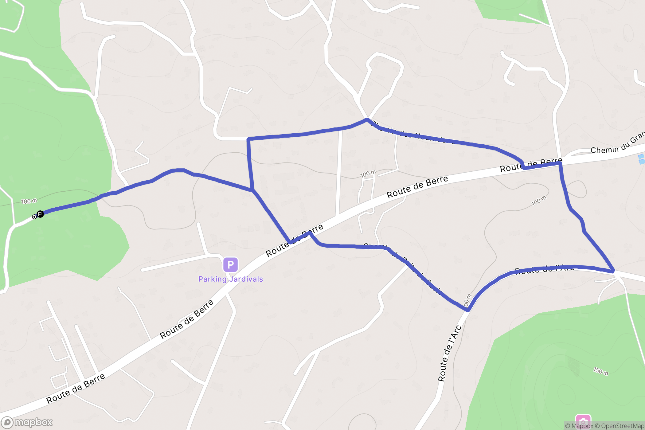 Ventabren : carte du parcours de randonnée - France