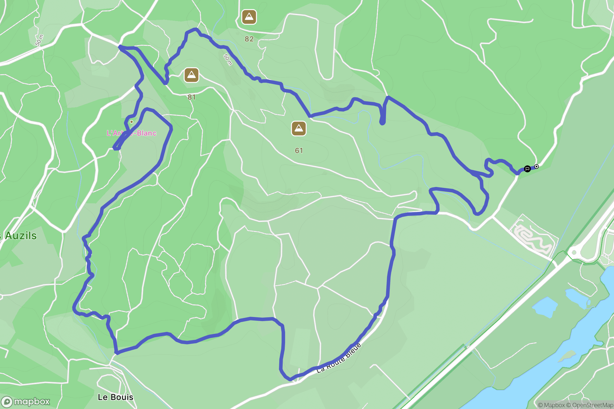 Gruissan : carte du parcours de randonnée - France