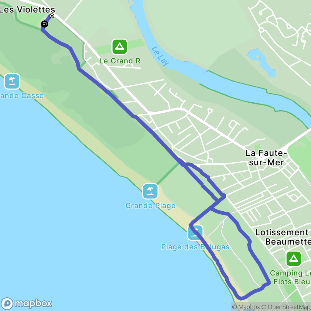 L'Aiguillon-la-Presqu'île : carte du parcours de randonnée - France