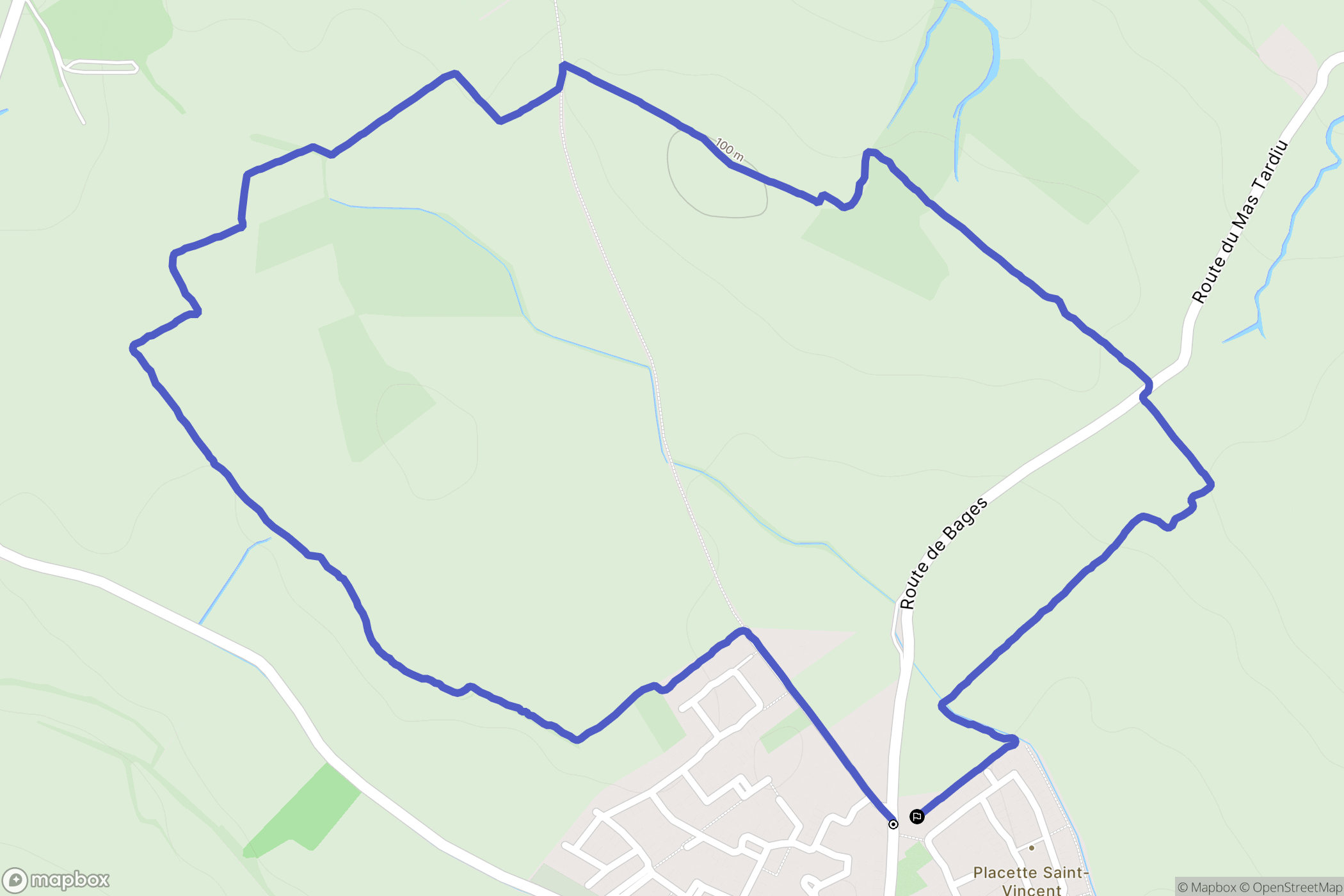 Saint-Jean-Lasseille : carte du parcours de randonnée - France