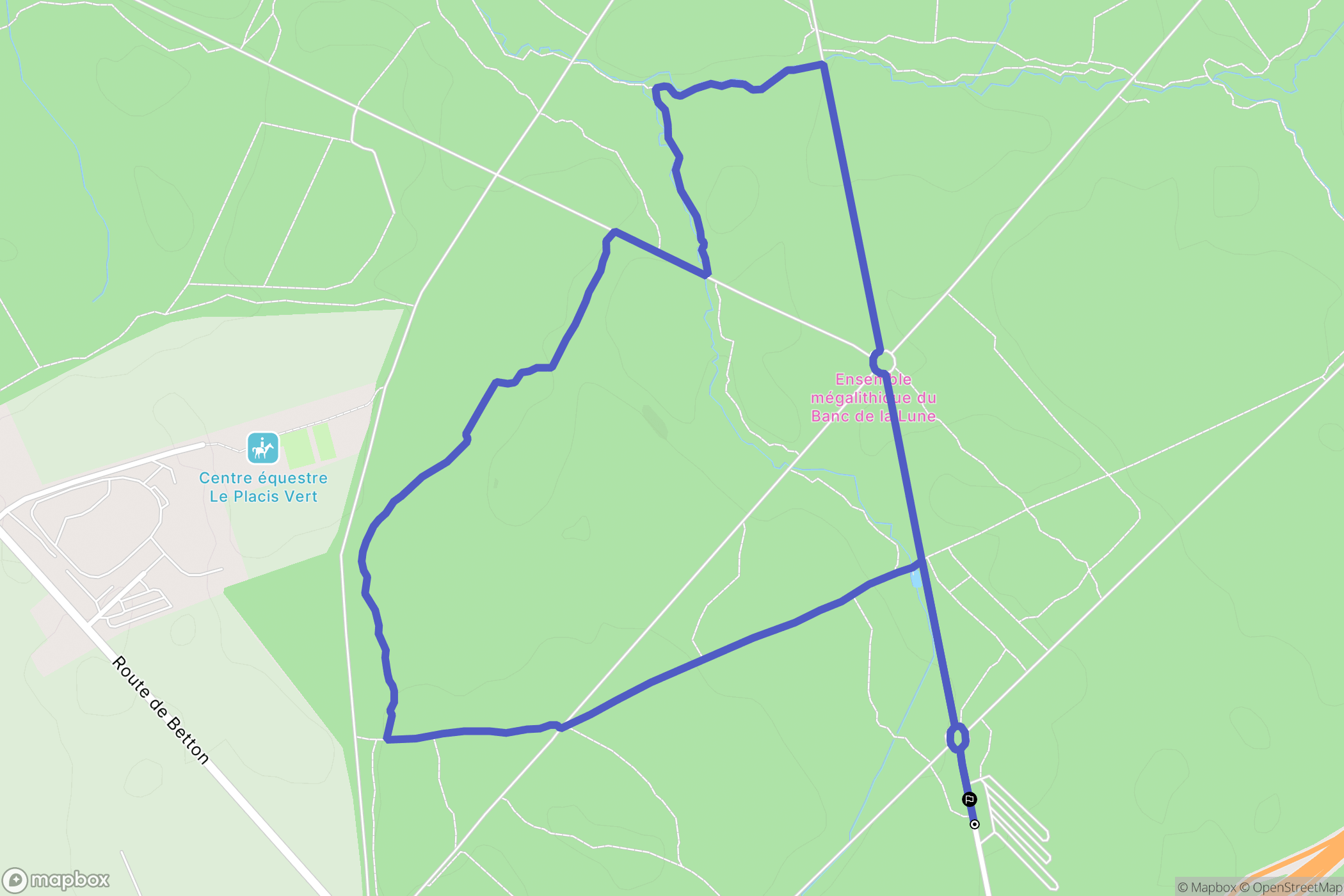 Liffré : carte du parcours de randonnée - France