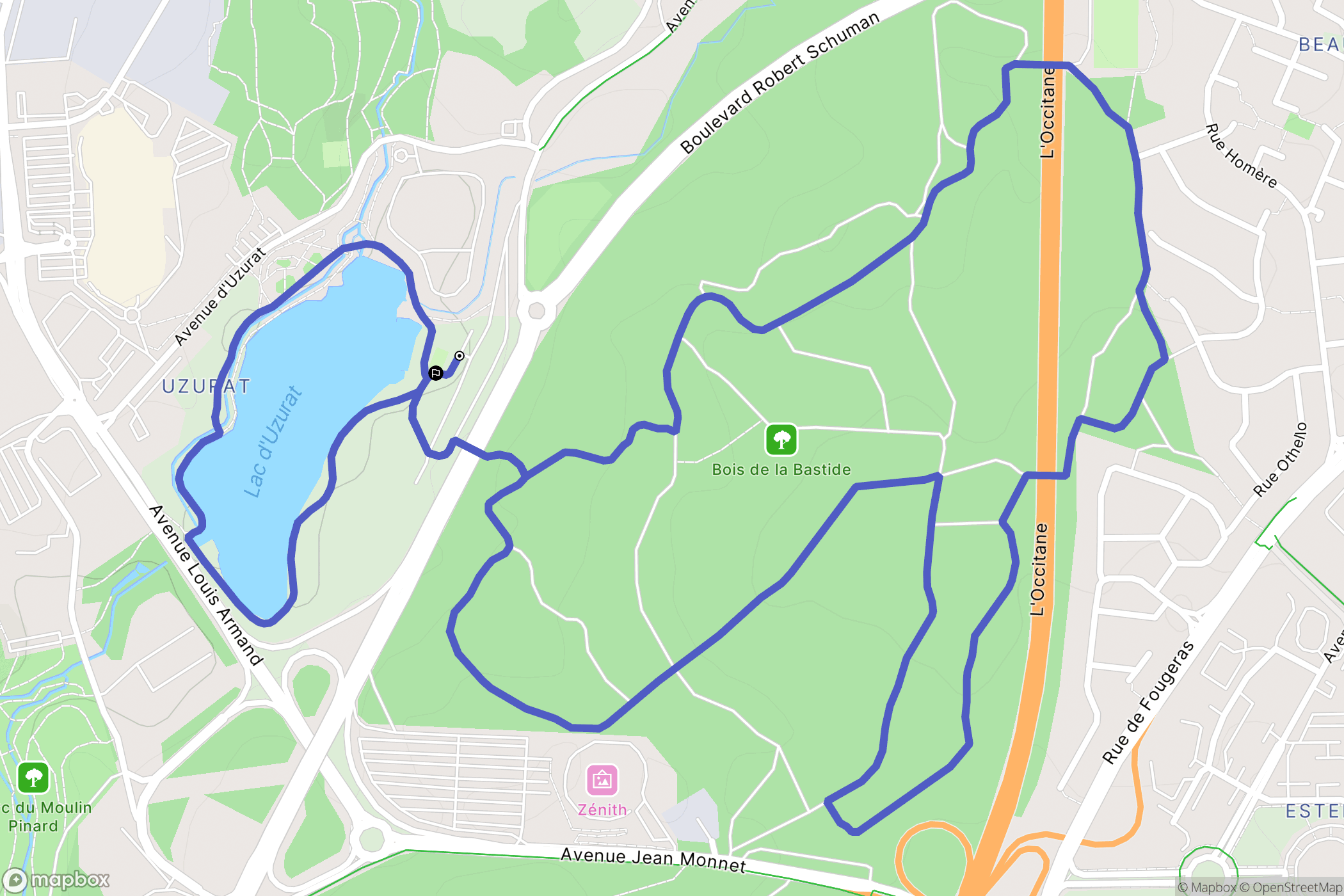 Limoges : carte du parcours de randonnée - France