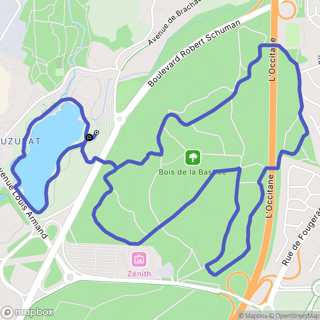 Limoges : carte du parcours de randonnée - France