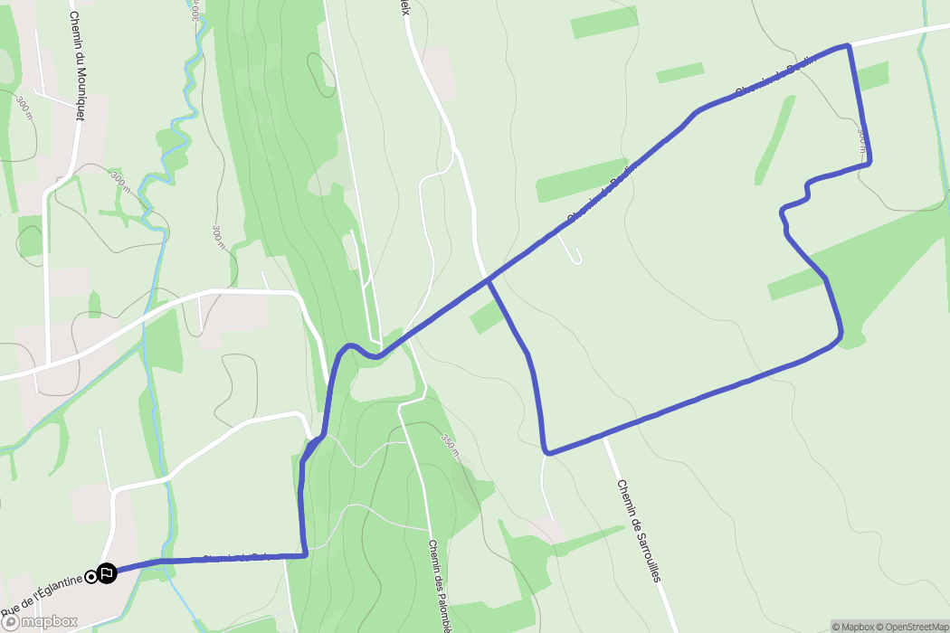 Aureilhan : carte du parcours de randonnée - France