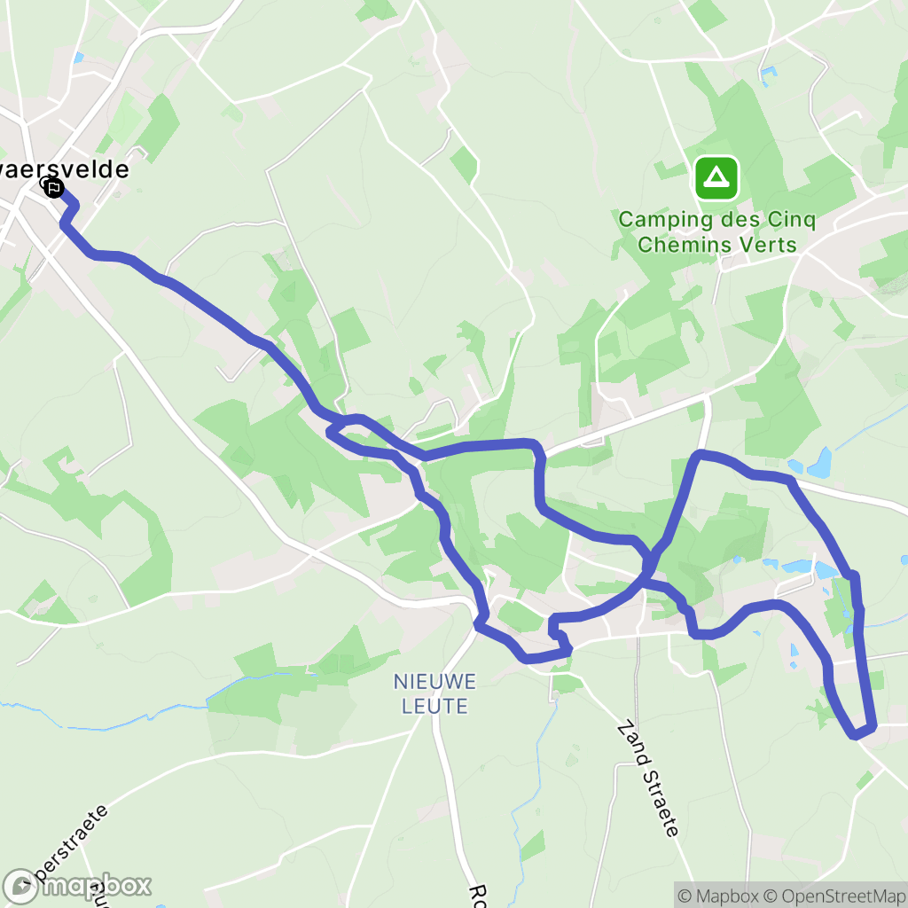 Godewaersvelde : carte du parcours de randonnée - France