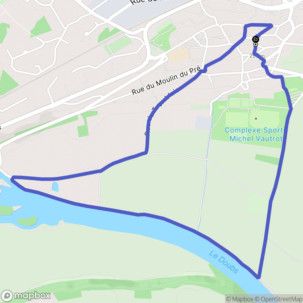 Saint-Vit : carte du parcours de randonnée - France