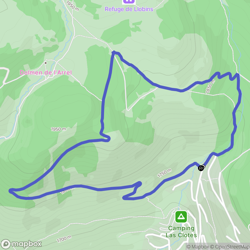 Egat : carte du parcours de randonnée - France