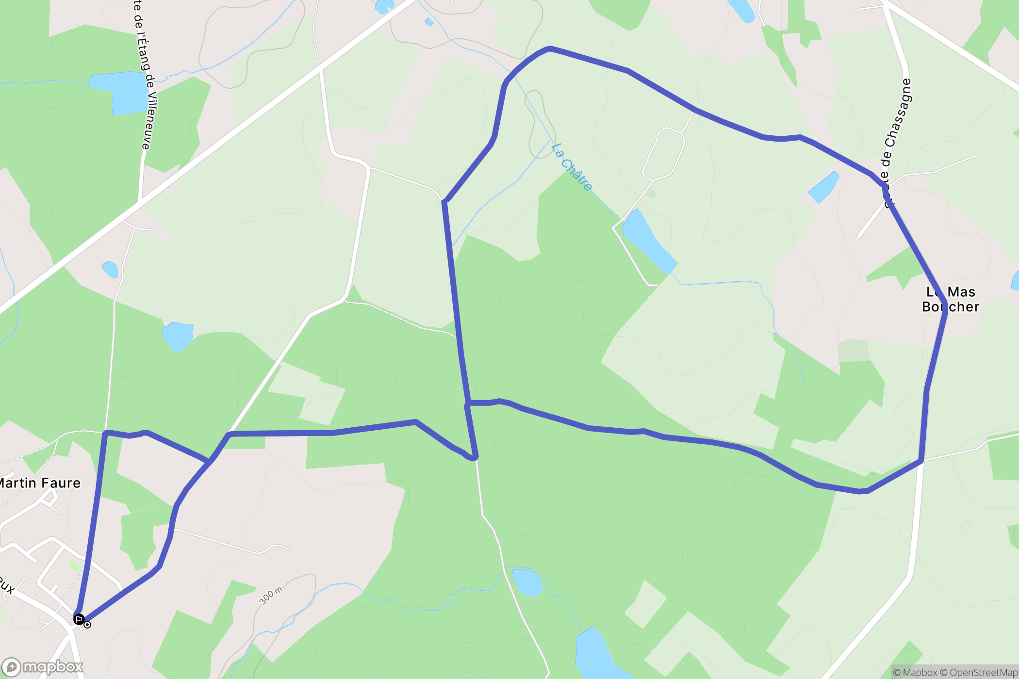 Veyrac : carte du parcours de randonnée - France
