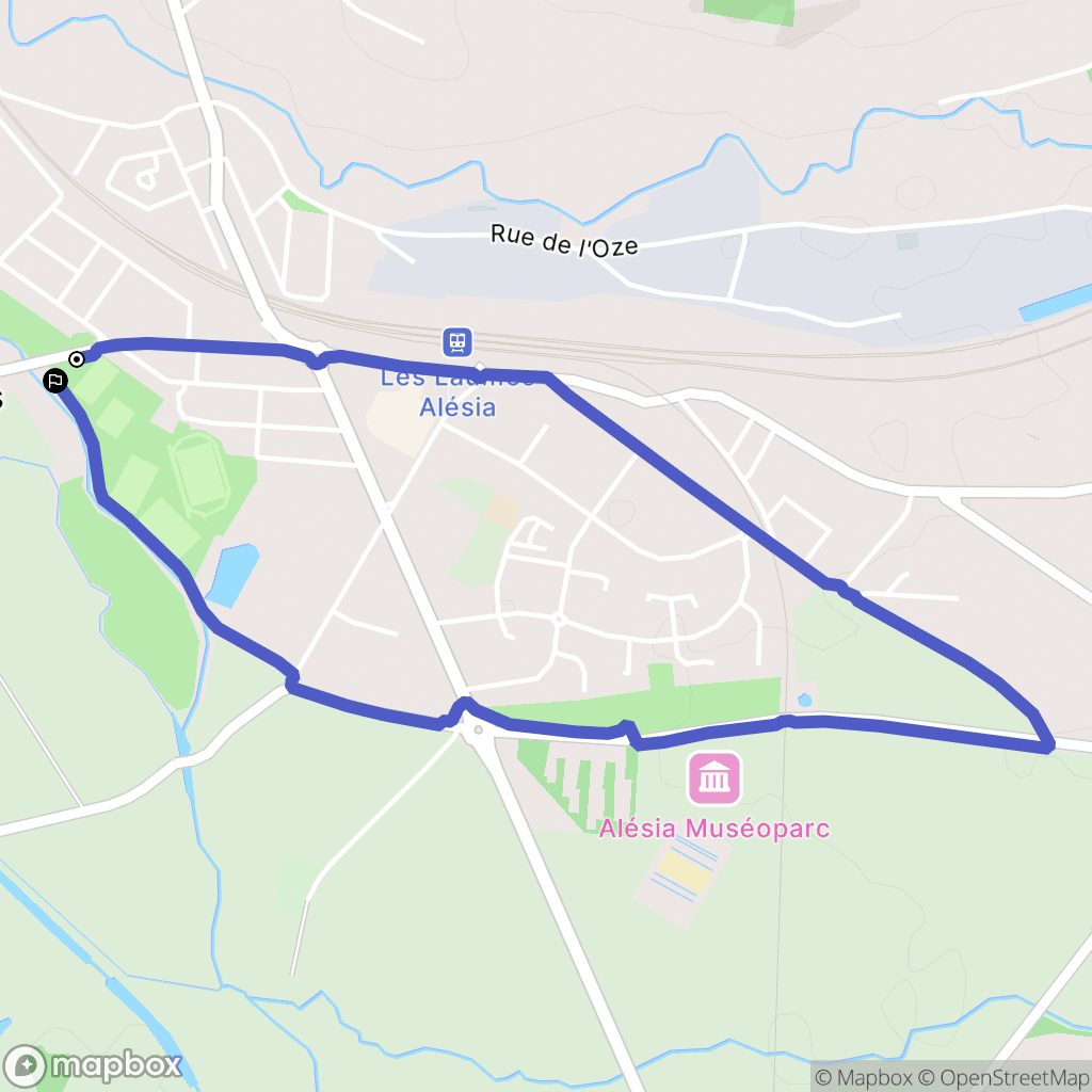 Venarey-les-Laumes : carte du parcours de randonnée - France