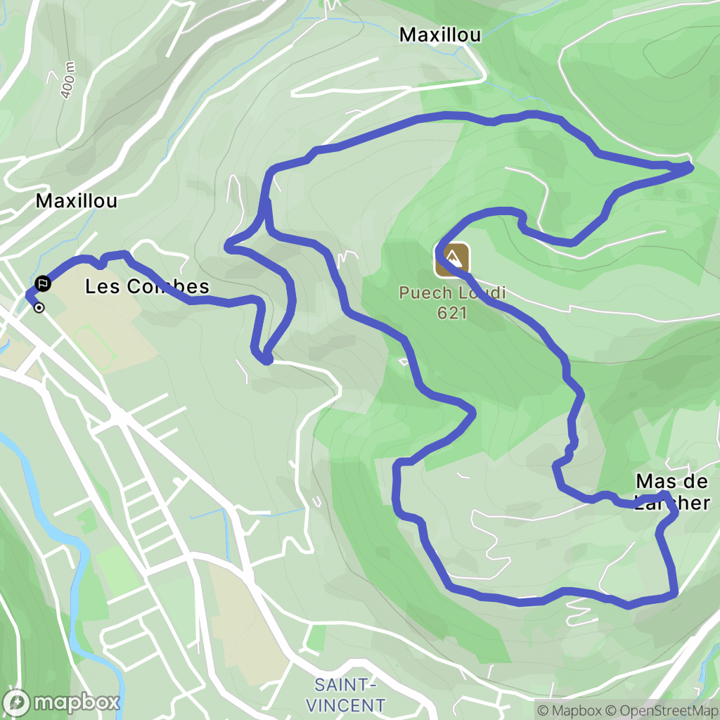 Saint-Affrique : carte du parcours de randonnée - France