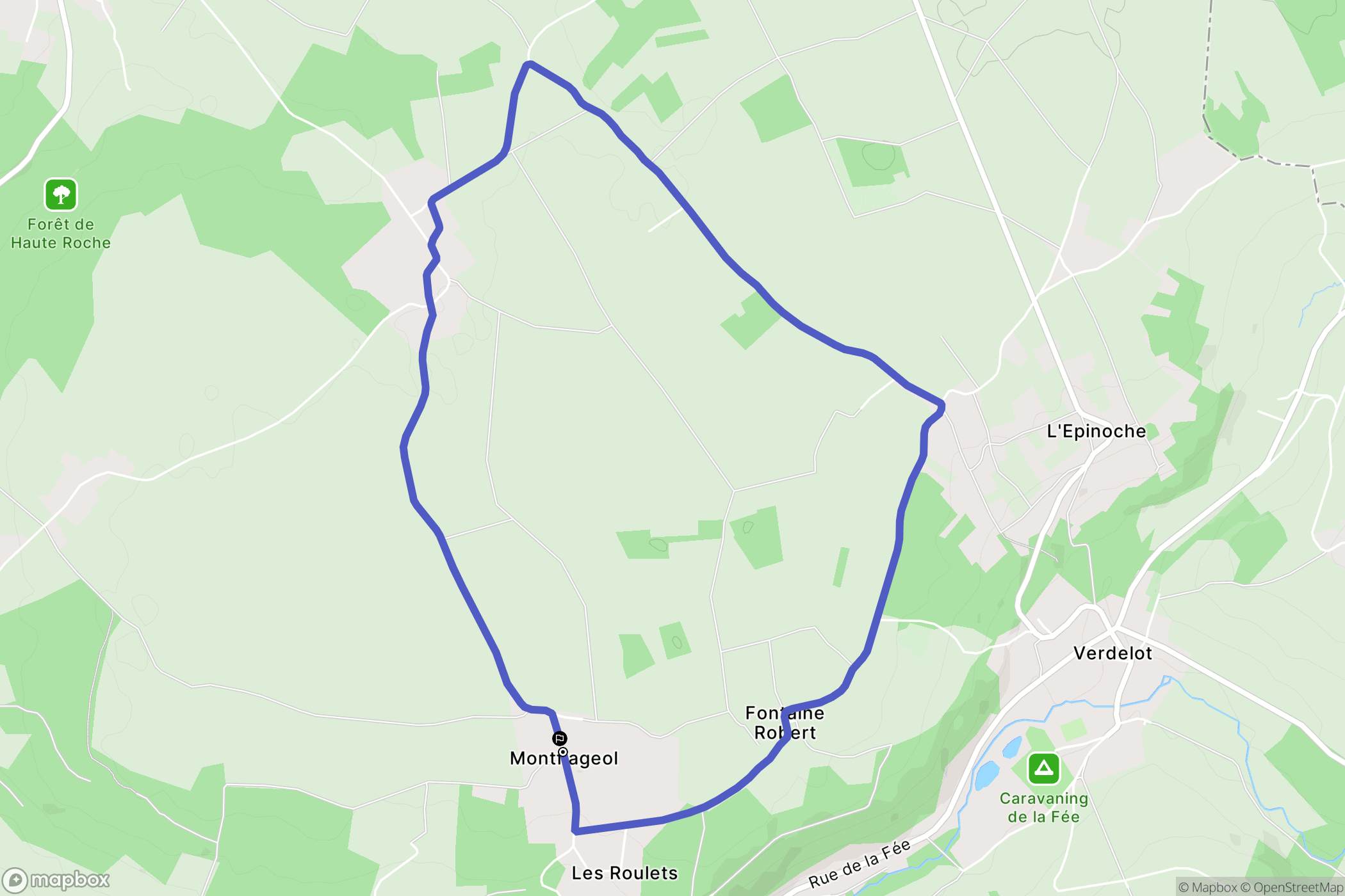 Villeneuve-sur-Bellot : carte du parcours de randonnée - France