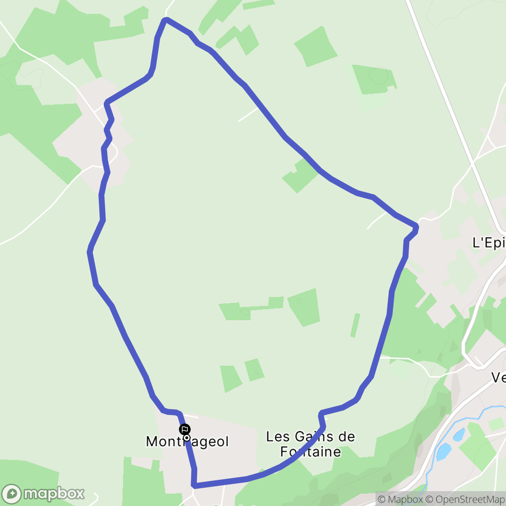 Villeneuve-sur-Bellot : carte du parcours de randonnée - France