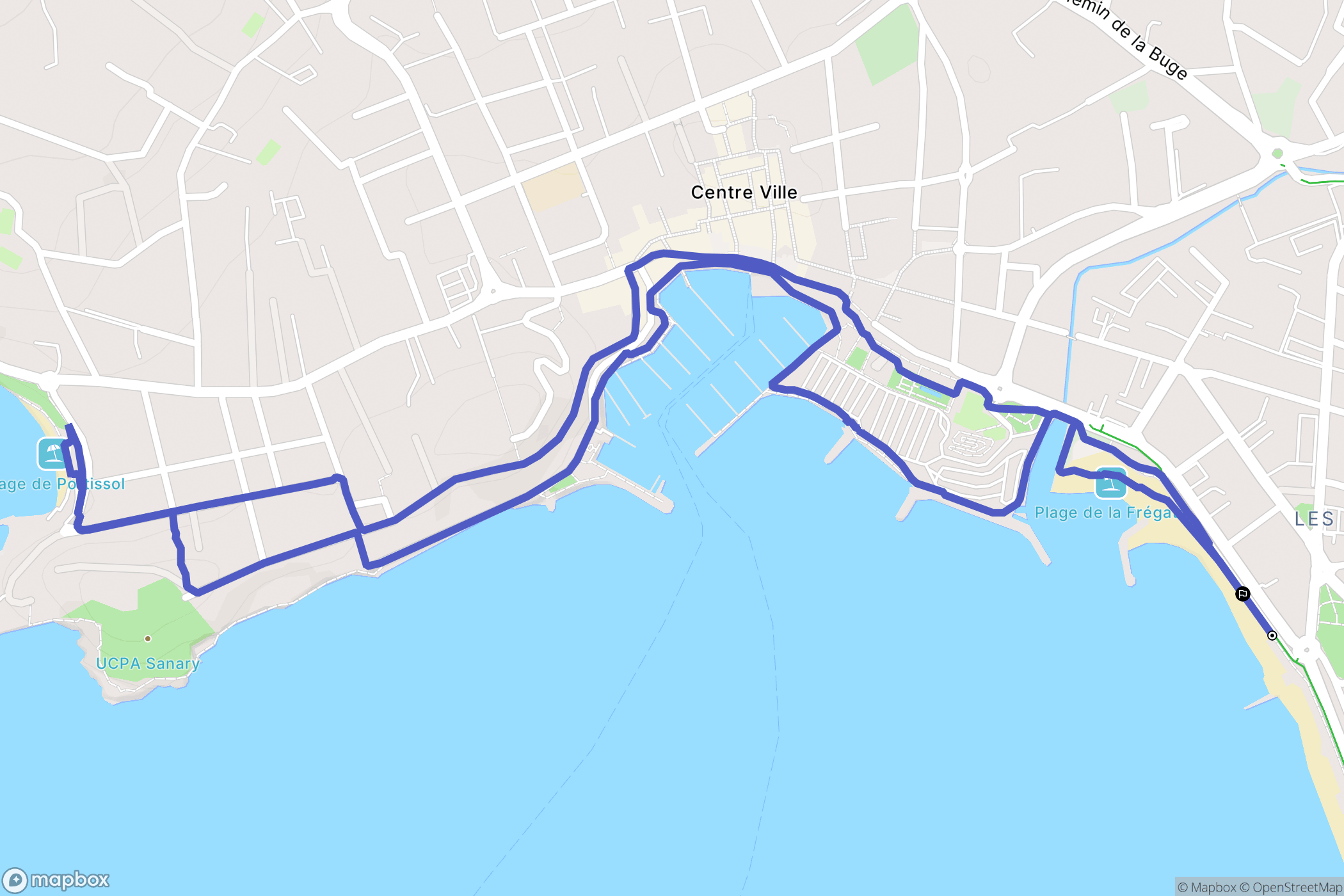 Six-Fours-les-Plages : carte du parcours de randonnée - France