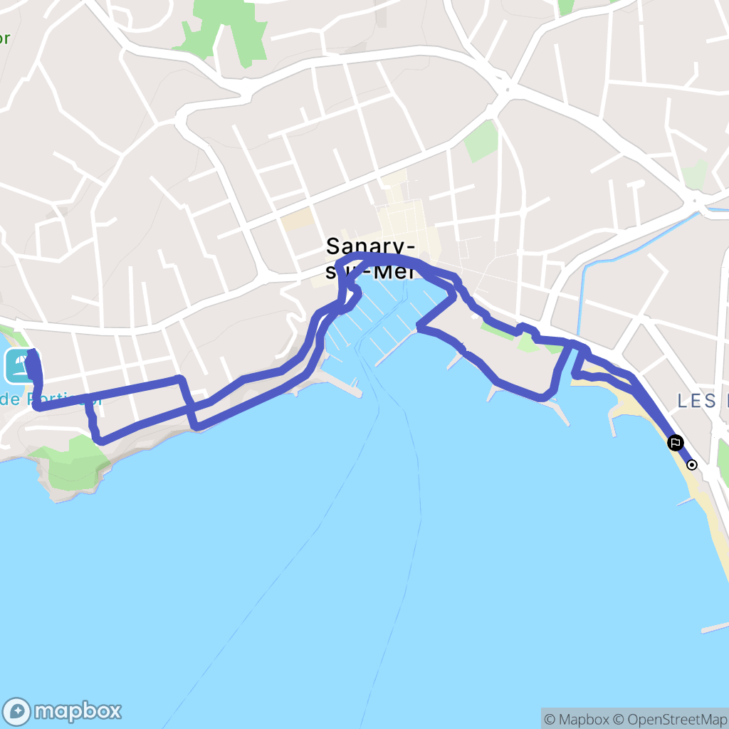 Six-Fours-les-Plages : carte du parcours de randonnée - France