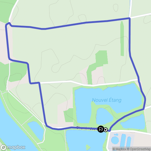 Andrézieux-Bouthéon : carte du parcours de randonnée - France