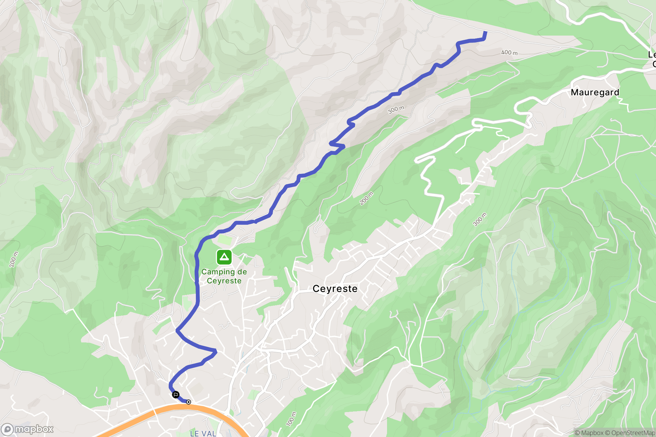 Ceyreste : carte du parcours de randonnée - France