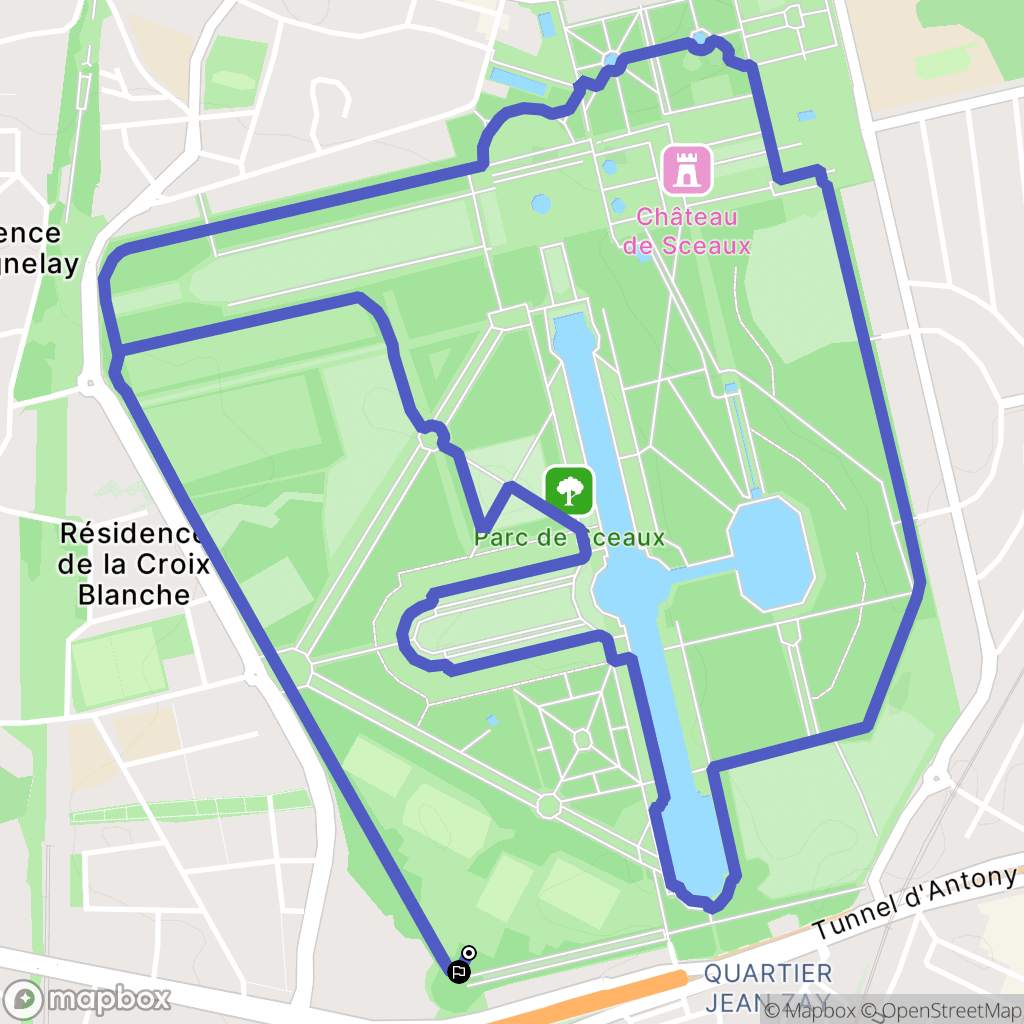 Antony : carte du parcours de randonnée - France