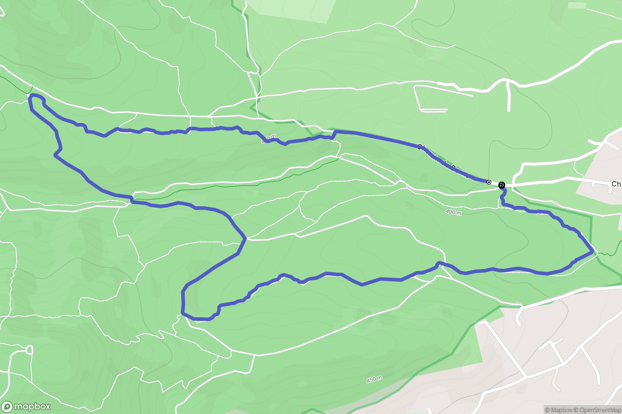 Saint-Maximin-la-Sainte-Baume : carte du parcours de randonnée - France