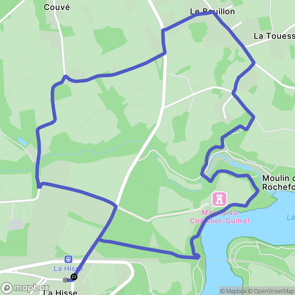 Saint-Samson-sur-Rance : carte du parcours de randonnée - France
