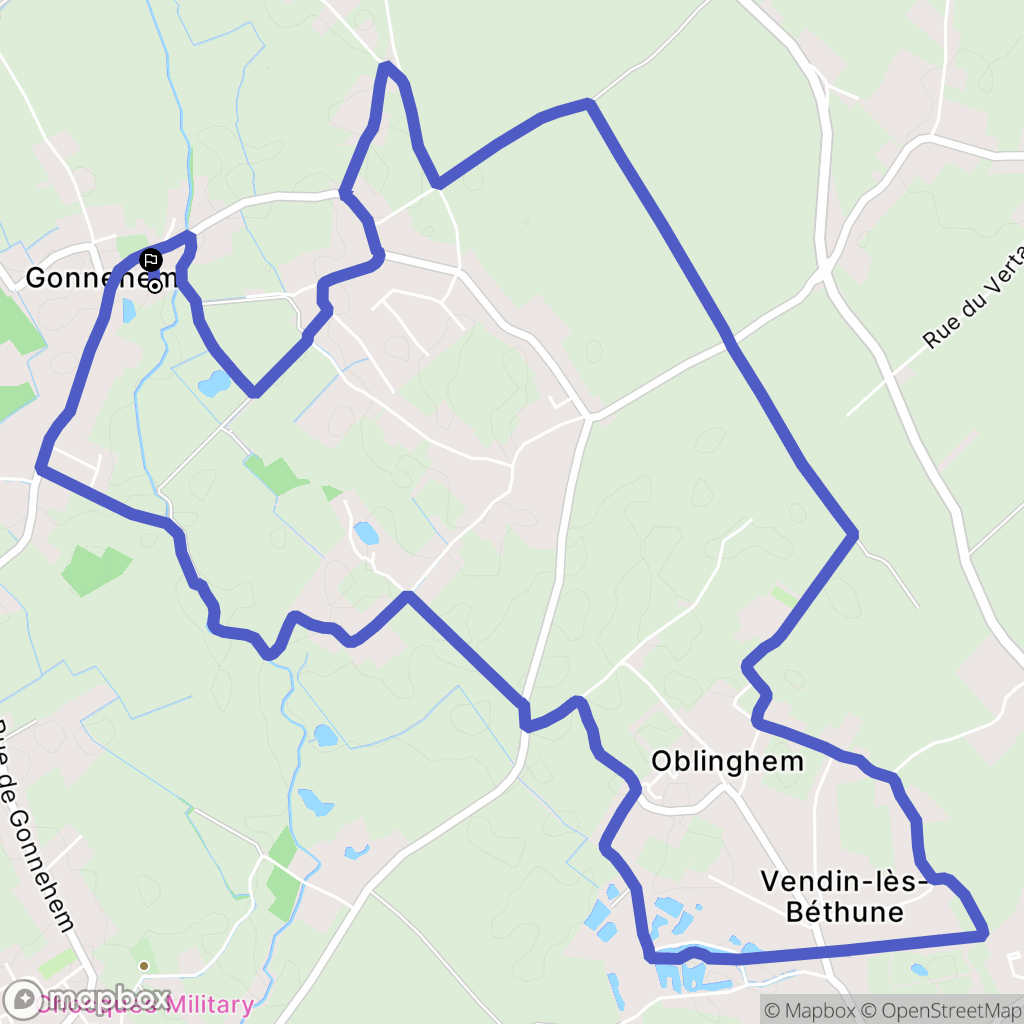 Gonnehem : carte du parcours de randonnée - France