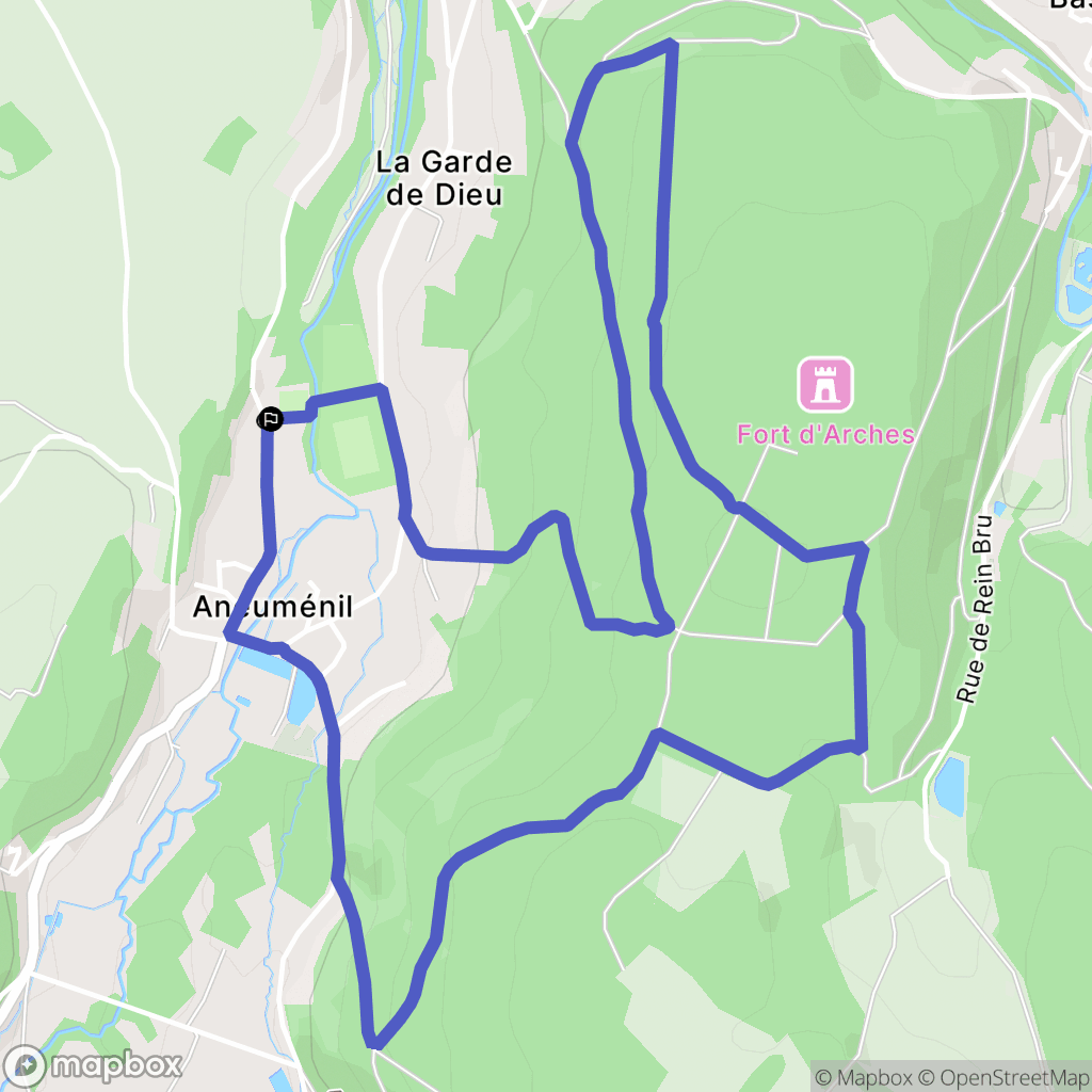 Arches : carte du parcours de randonnée - France