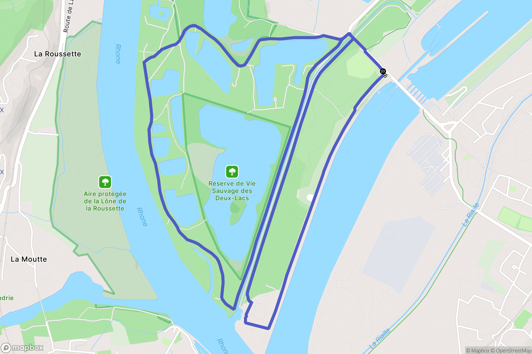 Châteauneuf du Rhône : carte du parcours de randonnée - France