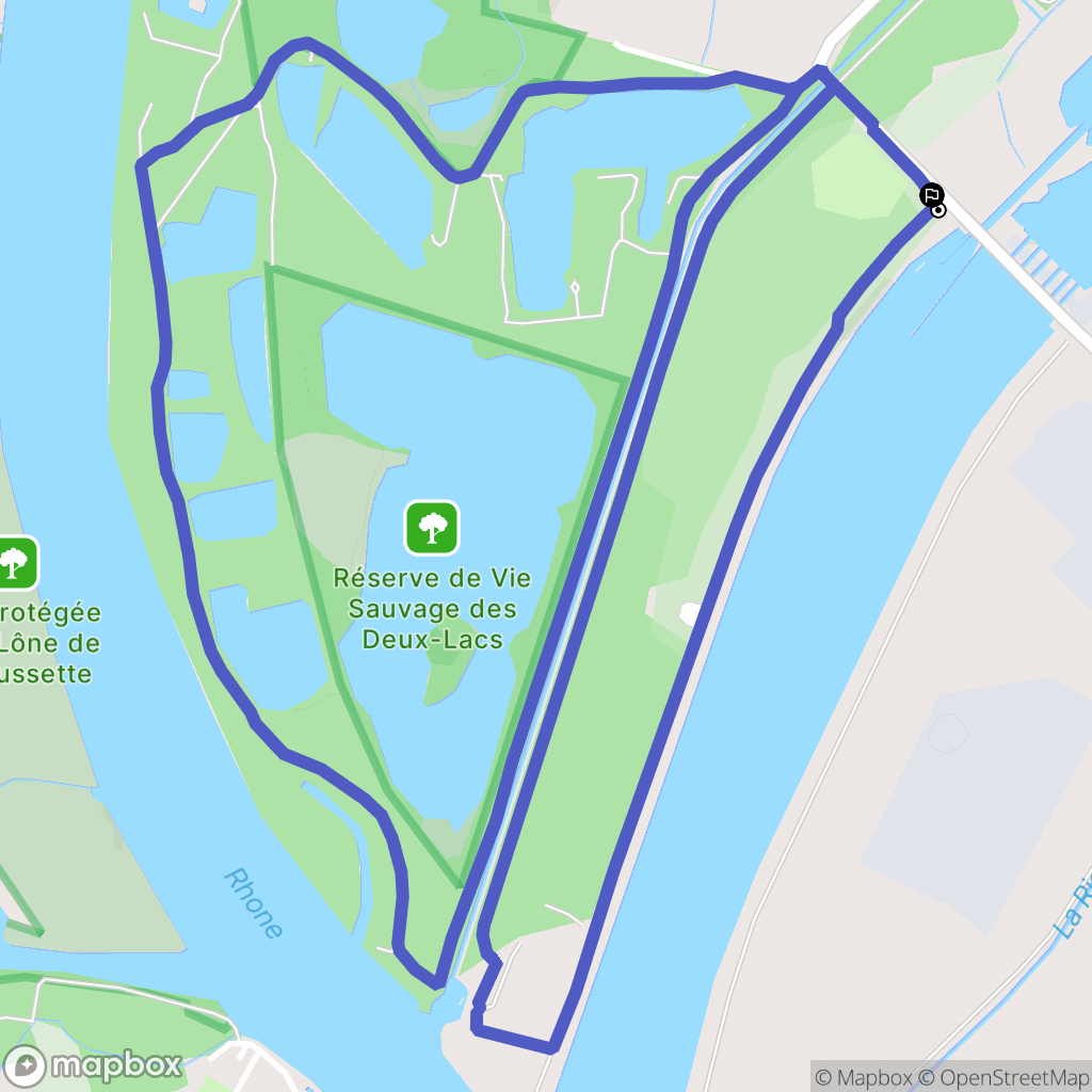 Châteauneuf du Rhône : carte du parcours de randonnée - France