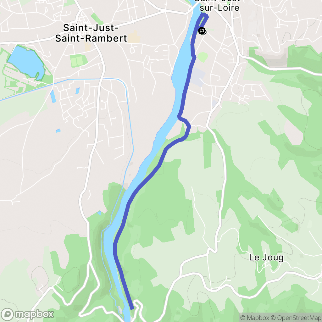 Saint-Just-Saint-Rambert : carte du parcours de randonnée - France